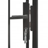 Brama ogrodowa Woerden, stal, 1x1,25 m, czarna