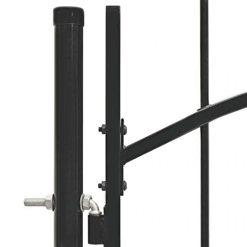 Brama ogrodowa Woerden, stal, 1x1,25 m, czarna