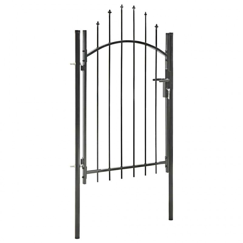 Brama ogrodowa Woerden, stal, 1x1,5 m, czarna