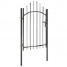 Brama ogrodowa Woerden, stal, 1x1,5 m, czarna