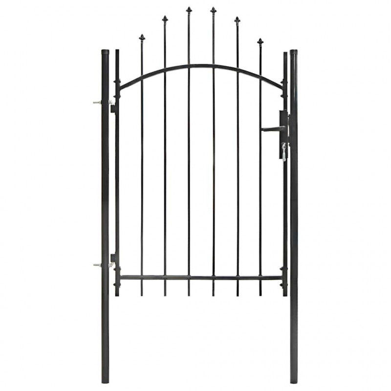 Brama ogrodowa Woerden, stal, 1x1,5 m, czarna