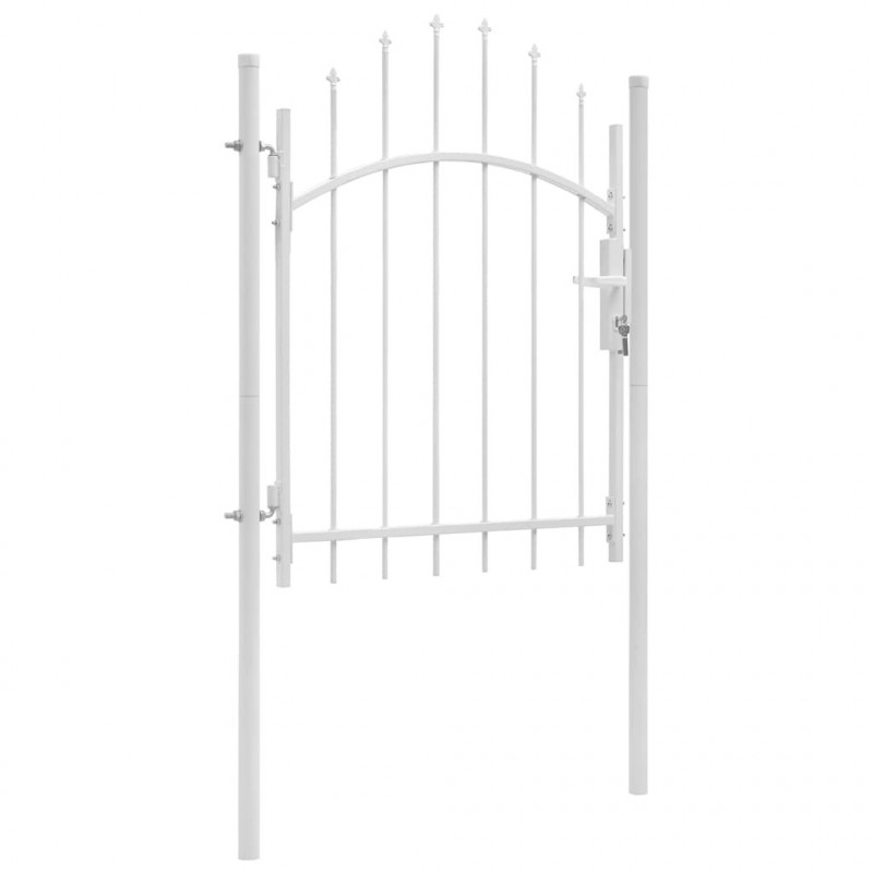 Brama ogrodowa Woerden, stal, 1x1,25 m, biała