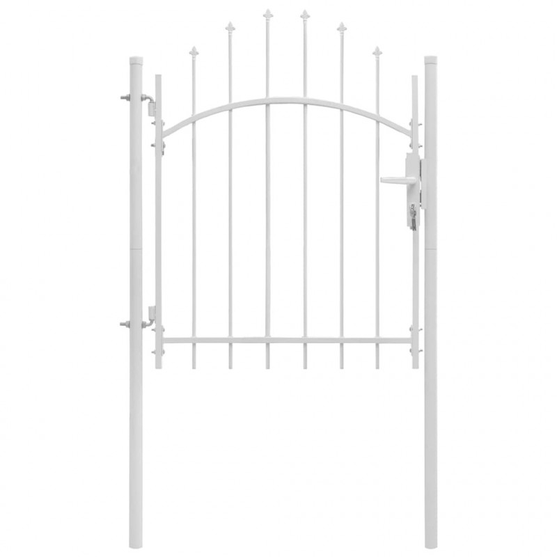 Brama ogrodowa Woerden, stal, 1x1,25 m, biała