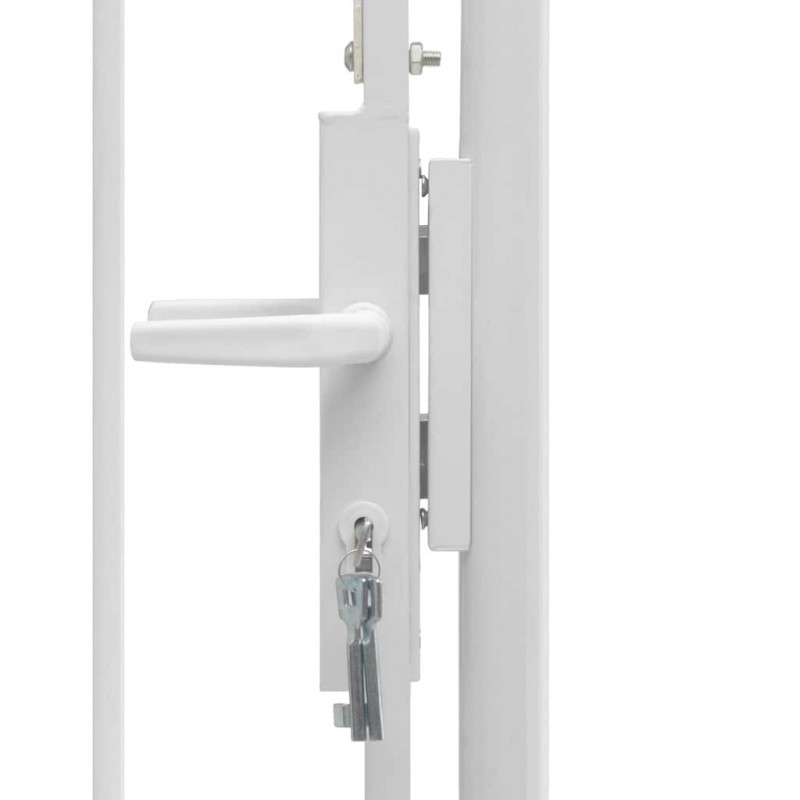 Brama ogrodowa Woerden, stal, 1x1,25 m, biała