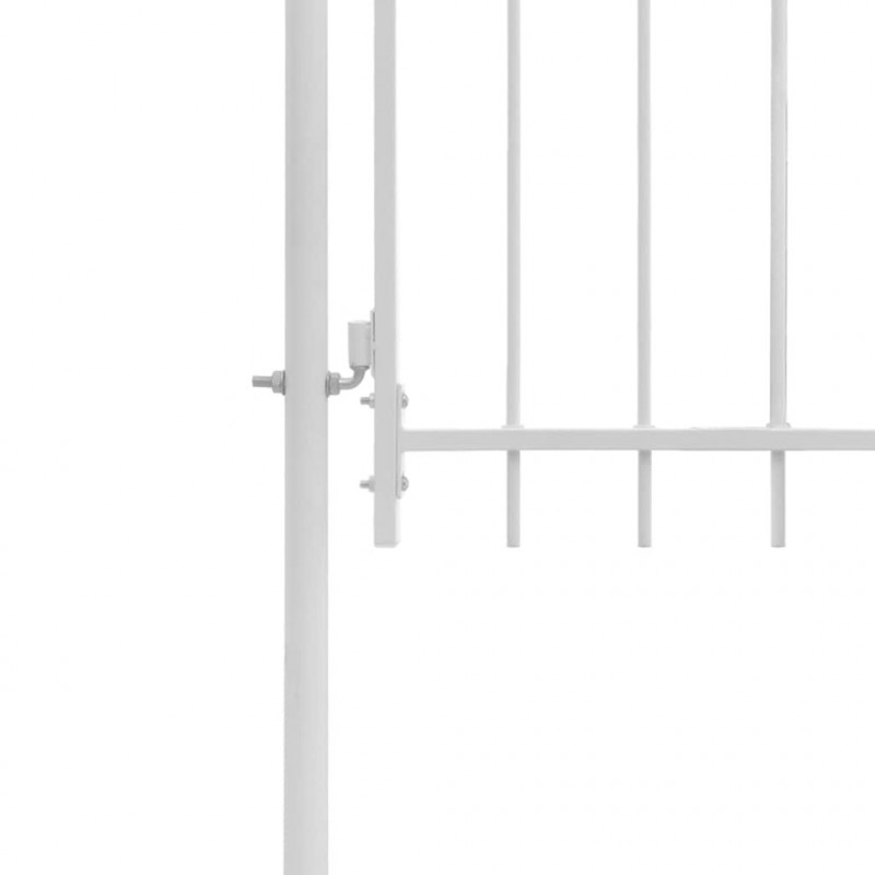 Brama ogrodowa Woerden, stal, 1x1,5 m, biała