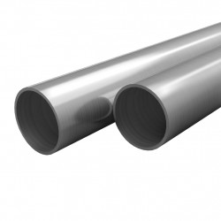 Rury ze stali nierdzewnej, 2 szt., okrągłe, V2A, 2 m, Ø42x1,8mm