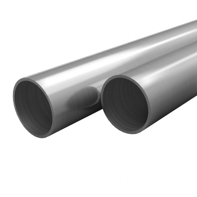 Rury ze stali nierdzewnej, 2 szt., okrągłe, V2A, 2 m, 70x1,8mm