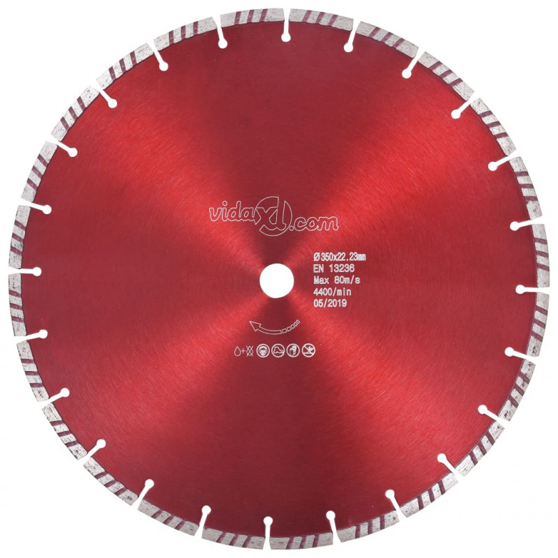Tarcza diamentowa turbo, stal, 350 mm