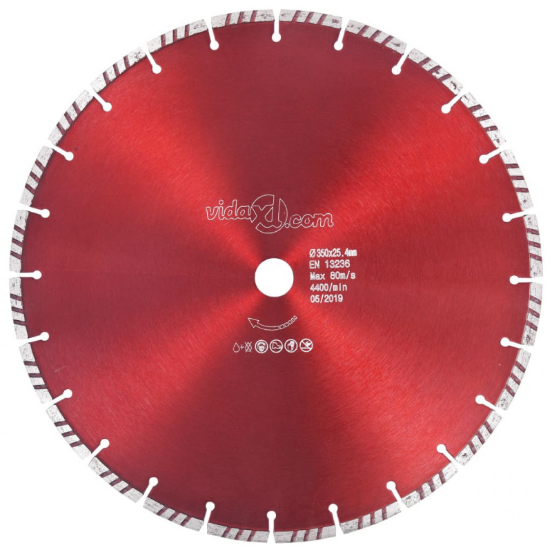 Tarcza diamentowa turbo, stal, 350 mm