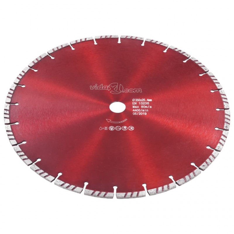 Tarcza diamentowa turbo, stal, 350 mm