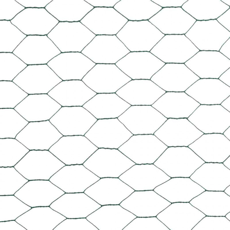 Ogrodzenie z siatki, stal i PVC, 25x1,2 m, zielone