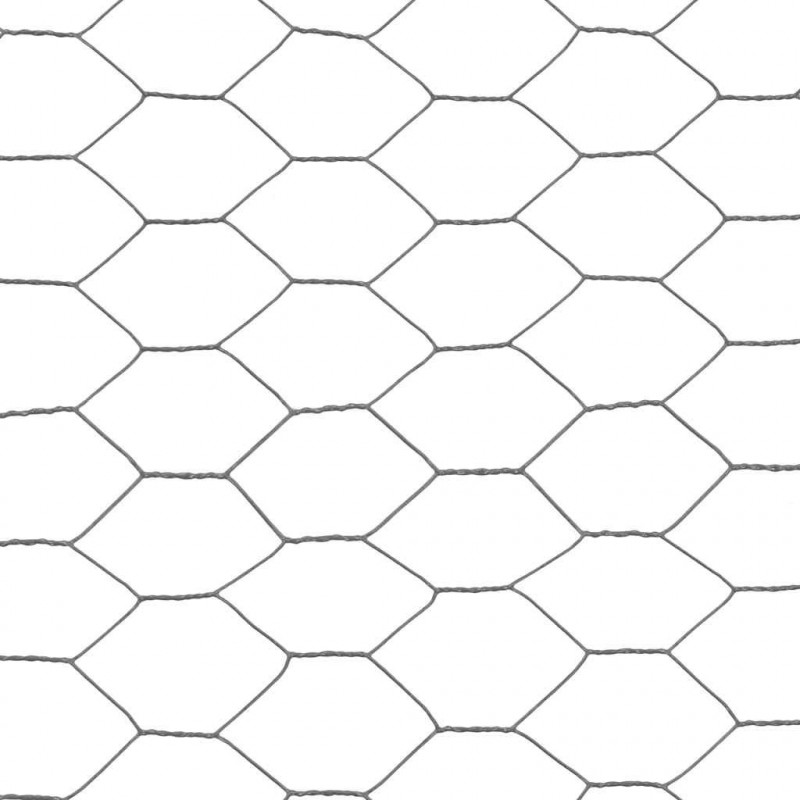 Ogrodzenie z siatki, stal i PVC, 25x0,5 m, szare