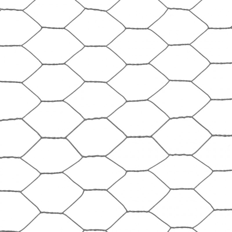 Ogrodzenie z siatki, stal i PVC, 25x0,5 m, szare