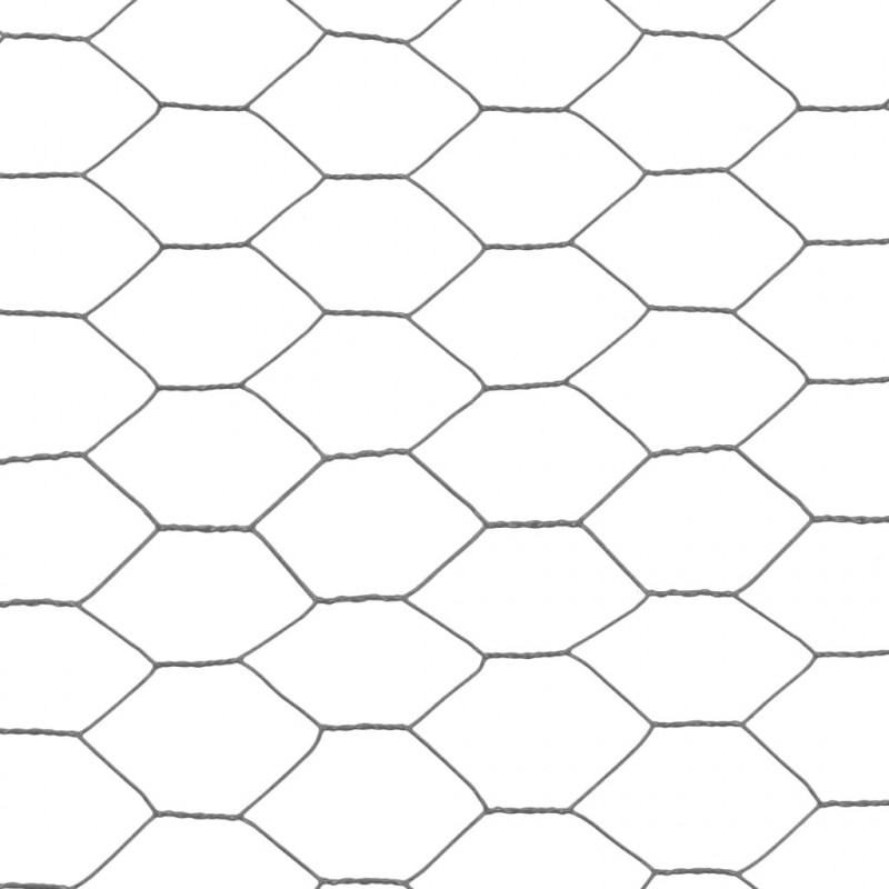 Ogrodzenie z siatki, stal i PVC, 25x0,5 m, szare