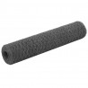 Ogrodzenie z siatki, stal i PVC, 25x0,75 m, szare