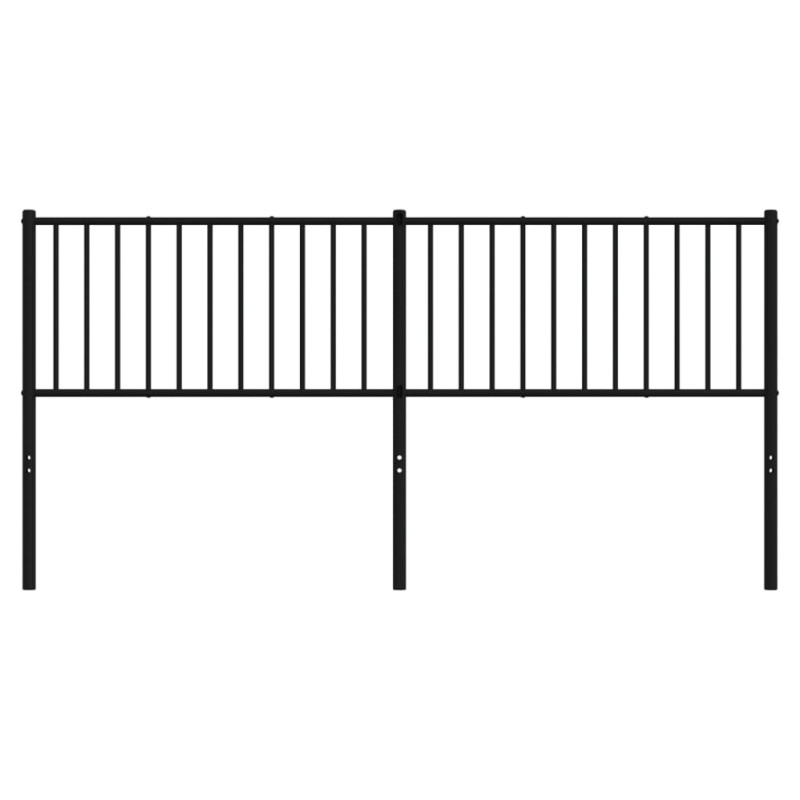 Metalowe wezgłowie, czarne, 180 cm