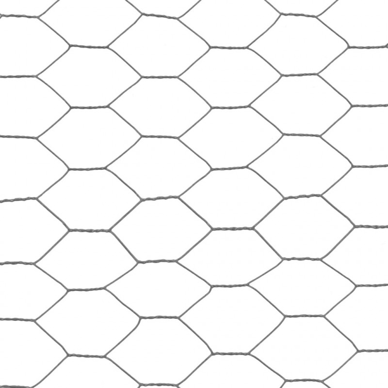 Ogrodzenie z siatki, stal i PVC, 25x0,75 m, szare