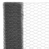 Ogrodzenie z siatki, stal i PVC, 25x0,75 m, szare