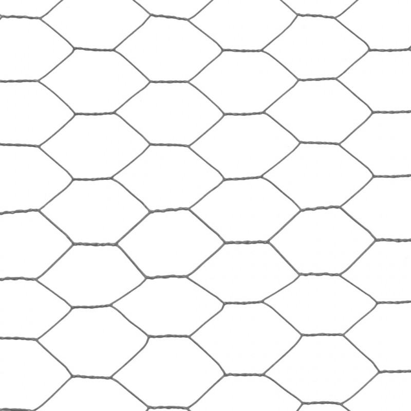 Ogrodzenie z siatki, stal i PVC, 25x1 m, szare