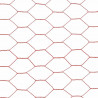 Ogrodzenie z siatki, stal i PVC, 25x1 m, czerwone