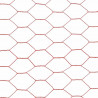 Ogrodzenie z siatki, stal i PVC, 25x1,2 m, czerwone