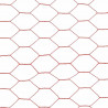 Ogrodzenie z siatki, stal i PVC, 25x1,2 m, czerwone