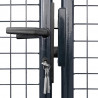 Brama ogrodowa z siatki ocynkowanej, stal 300x100 cm, szara