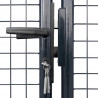 Brama ogrodowa z siatki ocynkowanej, stal 300x150 cm, szara