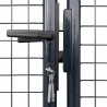 Brama ogrodowa z siatki ocynkowanej, stal 300x175 cm, szara
