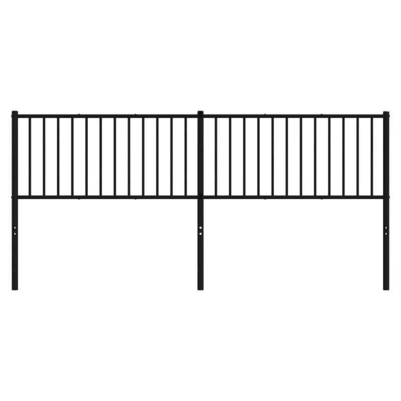 Metalowe wezgłowie, czarne, 200 cm