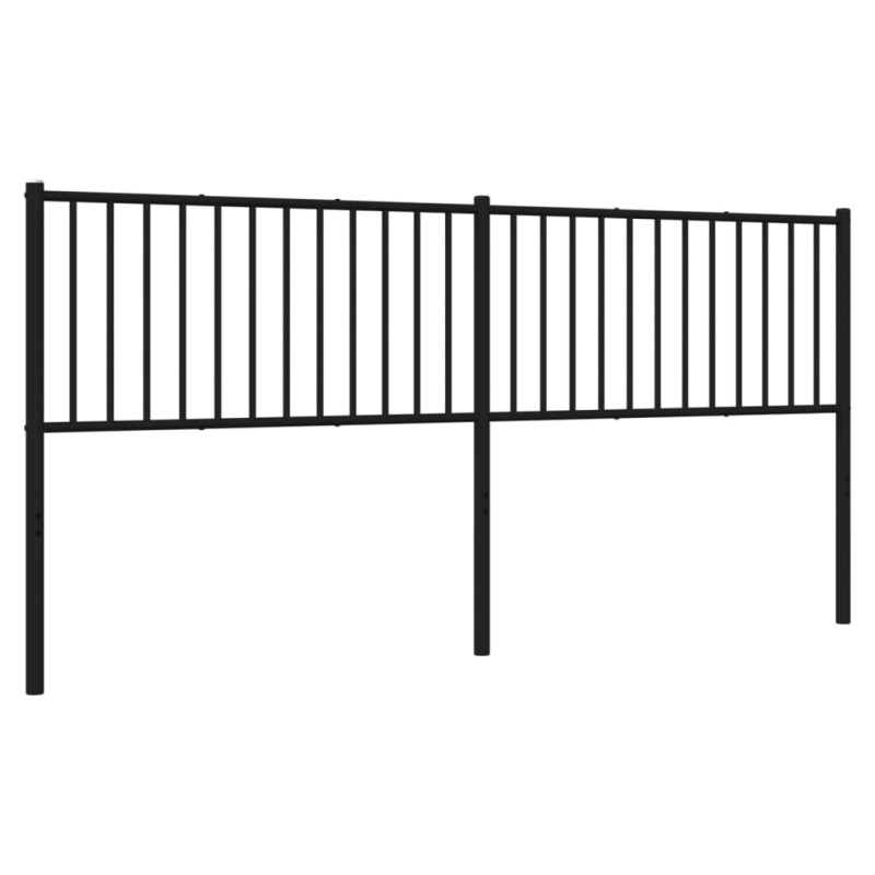 Metalowe wezgłowie, czarne, 200 cm