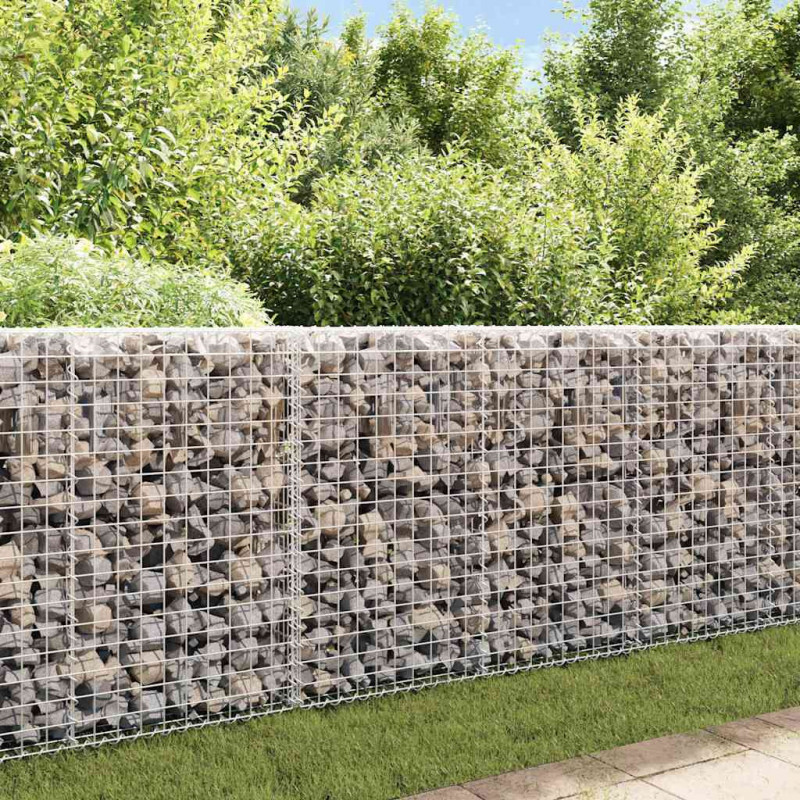 Ściana gabionowa z pokrywami, galwanizowana stal, 200x20x85 cm