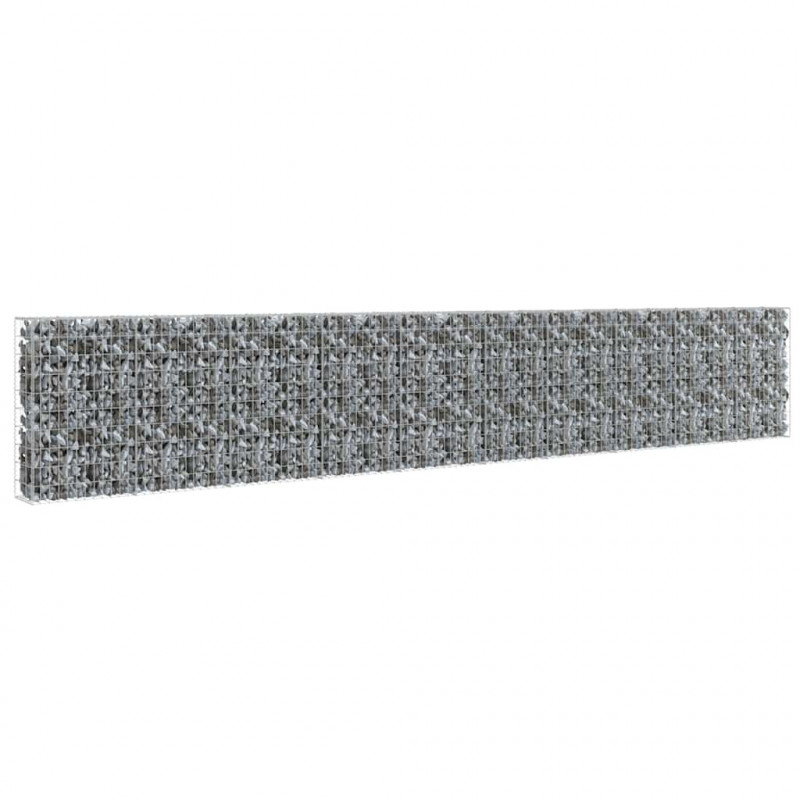 Ściana gabionowa z pokrywami, galwanizowana stal, 600x30x100 cm