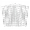 Podwyższona donica gabionowa, galwanizowana stal, 75x75x100 cm