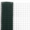Ogrodzenie z siatki, stal i PVC, 10x0,5 m, zielone