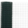 Ogrodzenie z siatki, stal i PVC, 10x0,5 m, zielone