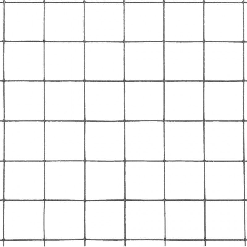 Ogrodzenie z siatki, stal i PVC, 10x1 m, szare