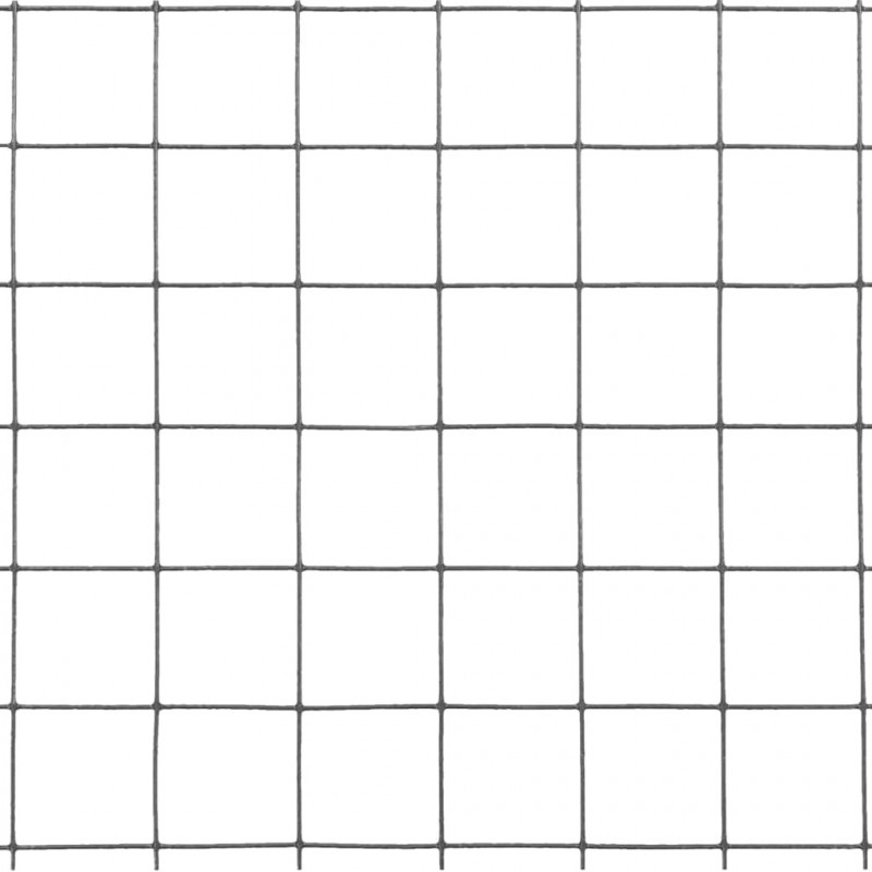Ogrodzenie z siatki, stal i PVC, 10x1 m, szare