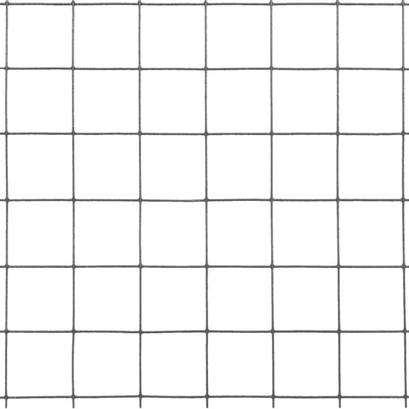 Ogrodzenie z siatki, stal i PVC, 10x1 m, szare
