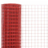 Ogrodzenie z siatki, stal i PVC, 10x1,5 m, czerwone