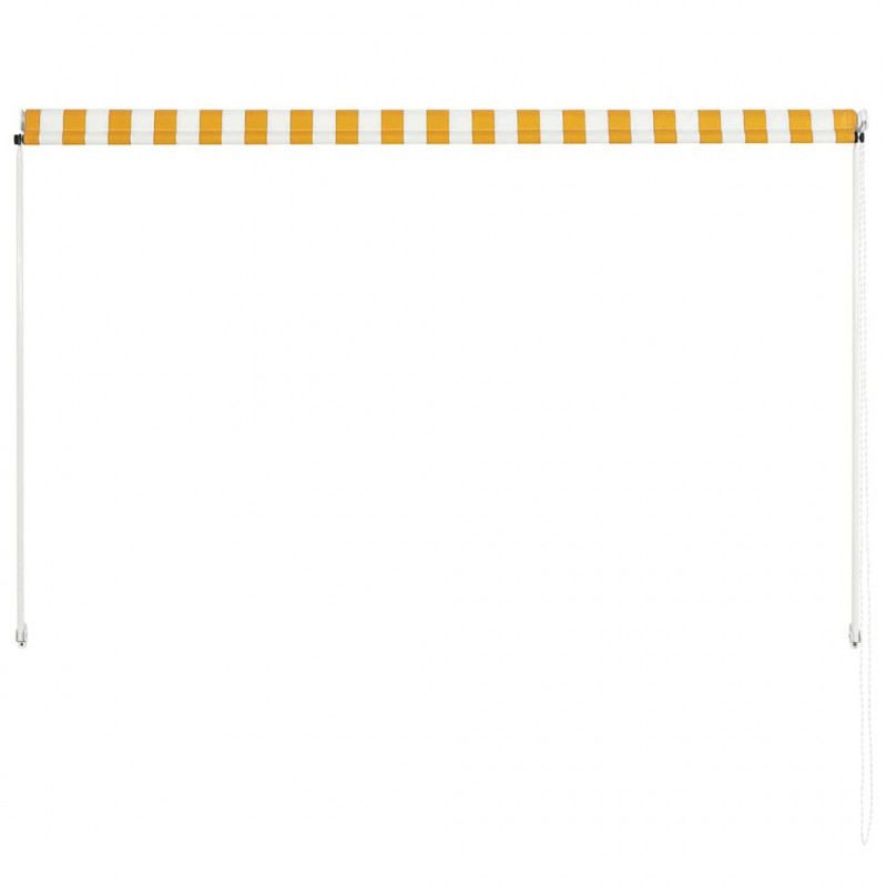Markiza zwijana, 200 x 150 cm, żółto-biała