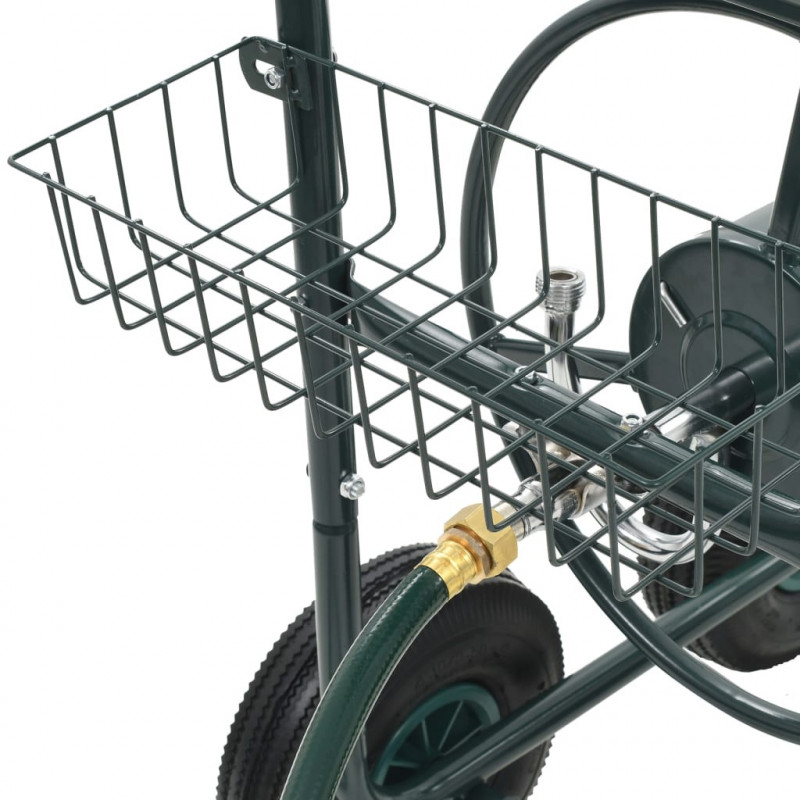 Wózek na wąż ogrodowy ze złączką 1/2", 75 m, stal