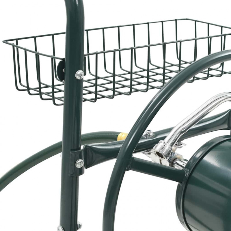 Wózek na wąż ogrodowy ze złączką 1/2", 75 m, stal