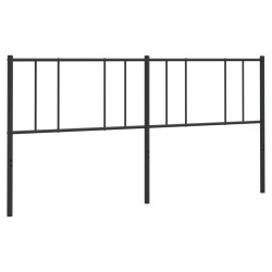 Metalowe wezgłowie, czarne, 200 cm