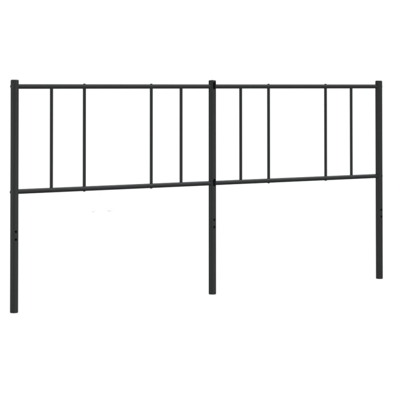 Metalowe wezgłowie, czarne, 200 cm