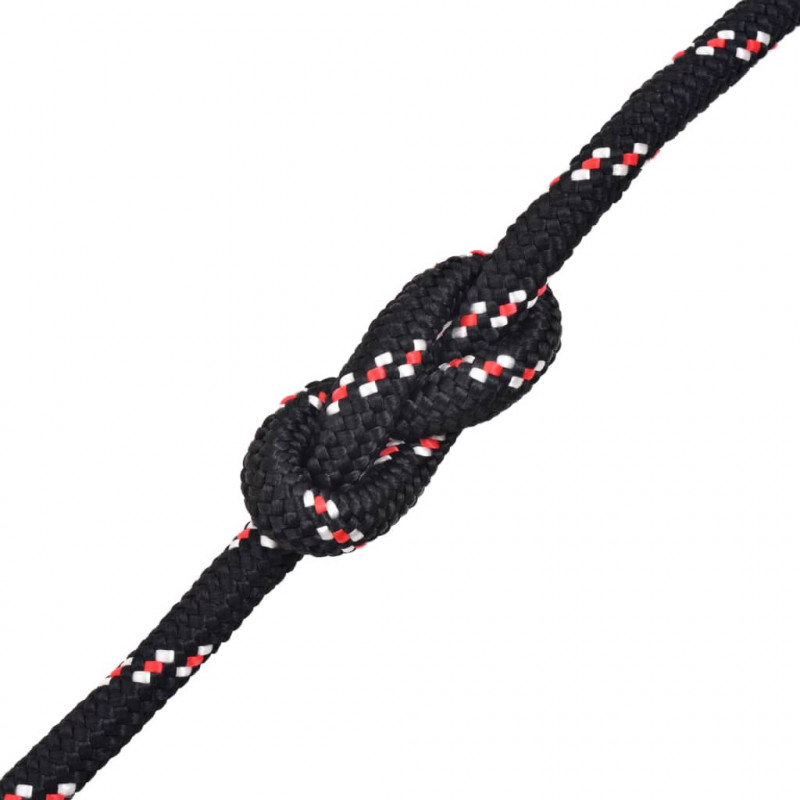 Linka żeglarska z polipropylenu, 12 mm, 250 m, czarna