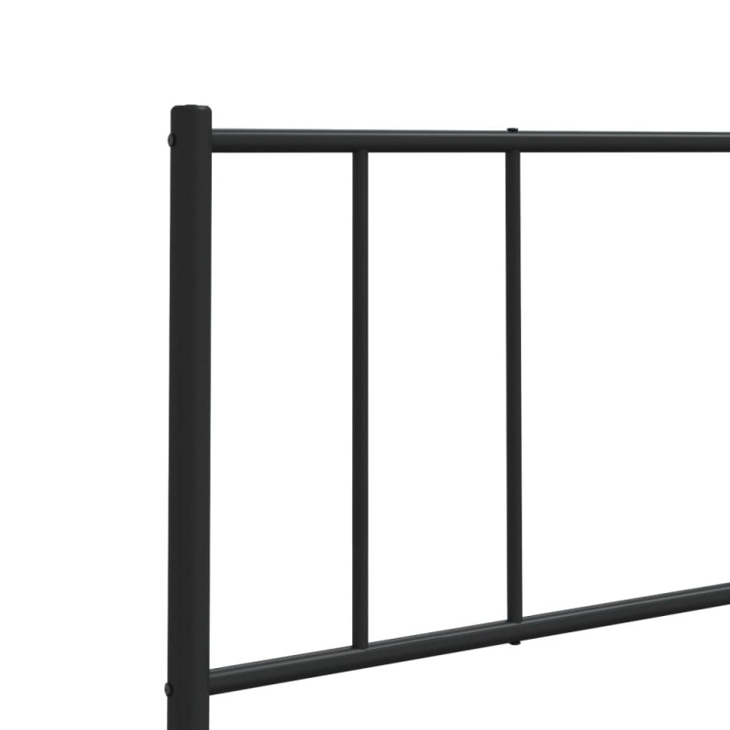 Metalowe wezgłowie, czarne, 200 cm