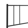 Metalowe wezgłowie, czarne, 200 cm