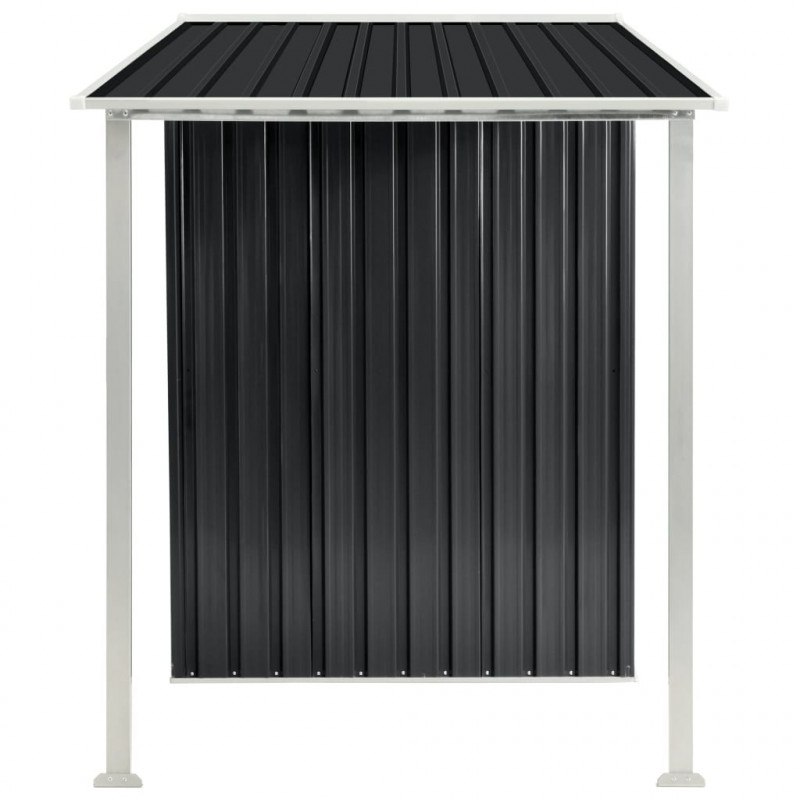 Szopa ogrodowa z drzwiami przesuwnymi, antracyt, 386x131x178 cm