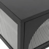Szafka pod telewizor, czarna, 105x35x50 cm, szkło i stal